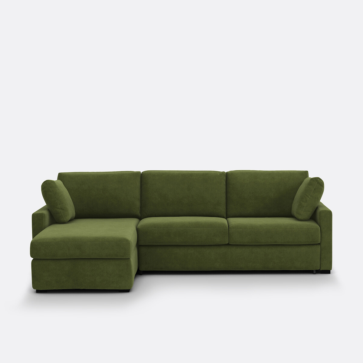 LA REDOUTE INTERIEURS<br>Sofá-cama de canto veludo, espuma, Timor