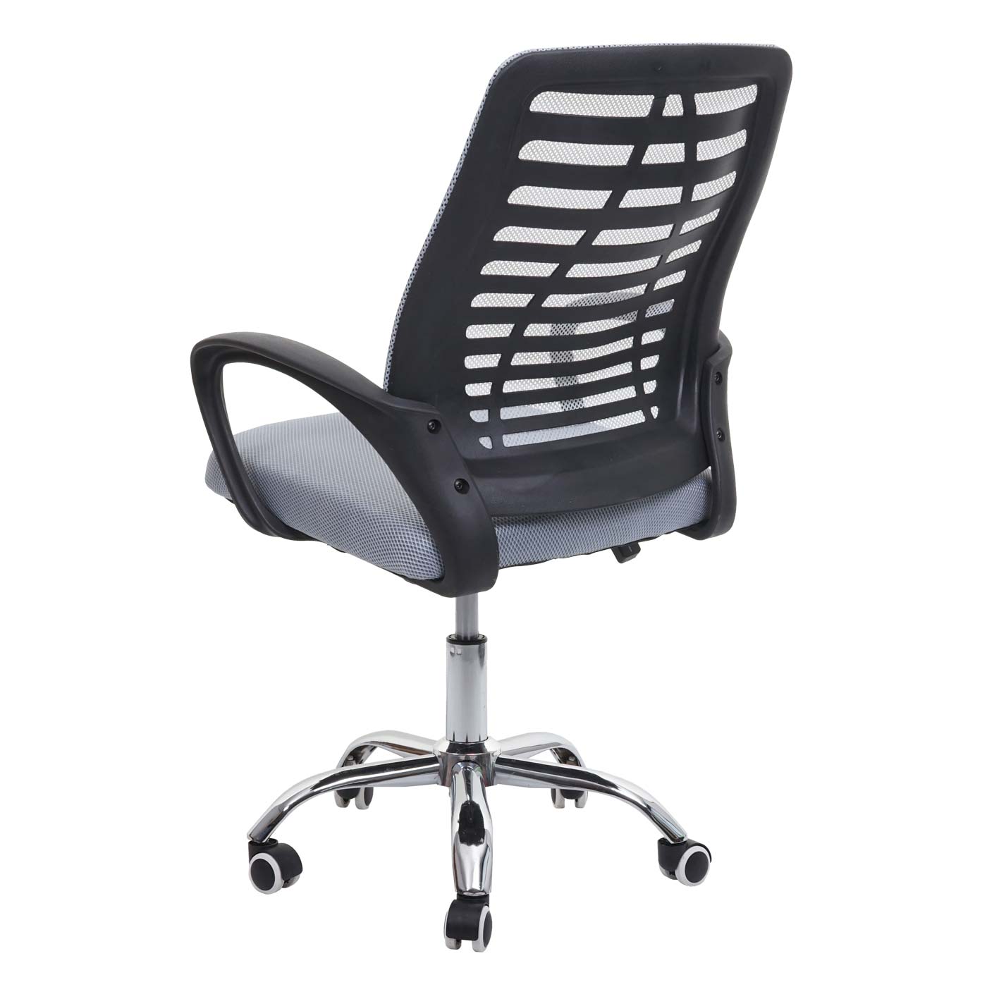 Bürostuhl MCW-L44, Schreibtischstuhl Computerstuhl, ergonomische Rückenlehne, Netzbezug Stoff/Textil ~ grau