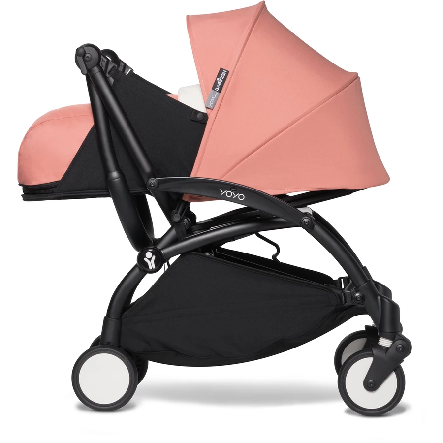BABYZEN Kinderwagen YOYO2 0+ Black mit Neugeborenenaufsatz Ginger