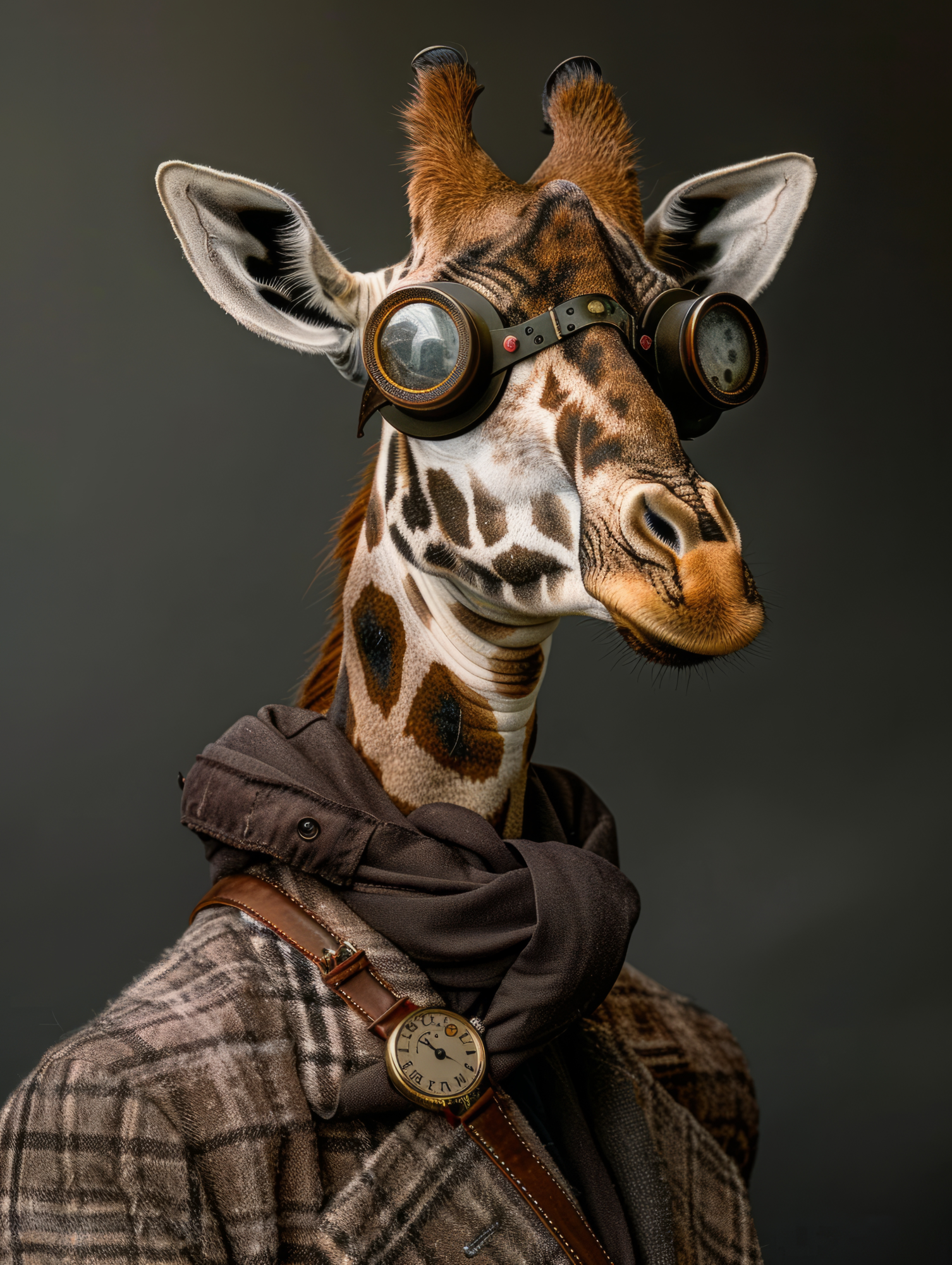 Canvas schilderij van een Giraffe 100x150 cm