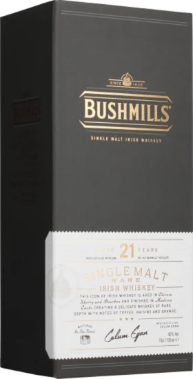 BUSHMILLS 21 YEARS SINGLE MALT 70CL