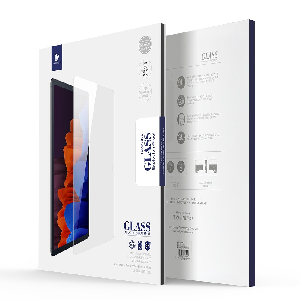 Samsung Galaxy Tab S9 FE  Plus / S9  Plus / S8  Plus / S7  Plus Full-Screen Vollbild Panzer Glas Display