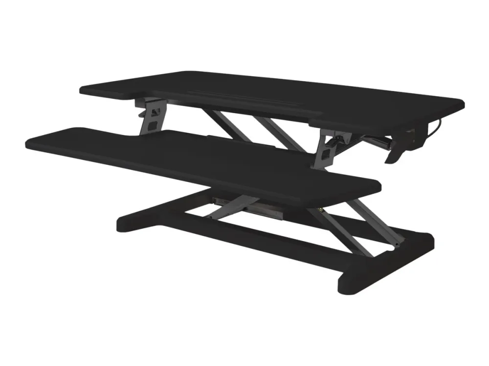 Bakker Elkhuizen Adjustable Sit-Stand Desk Riser 2 - Stativ - for LCD-display/PC-udstyr - sort - skrivebordsstander