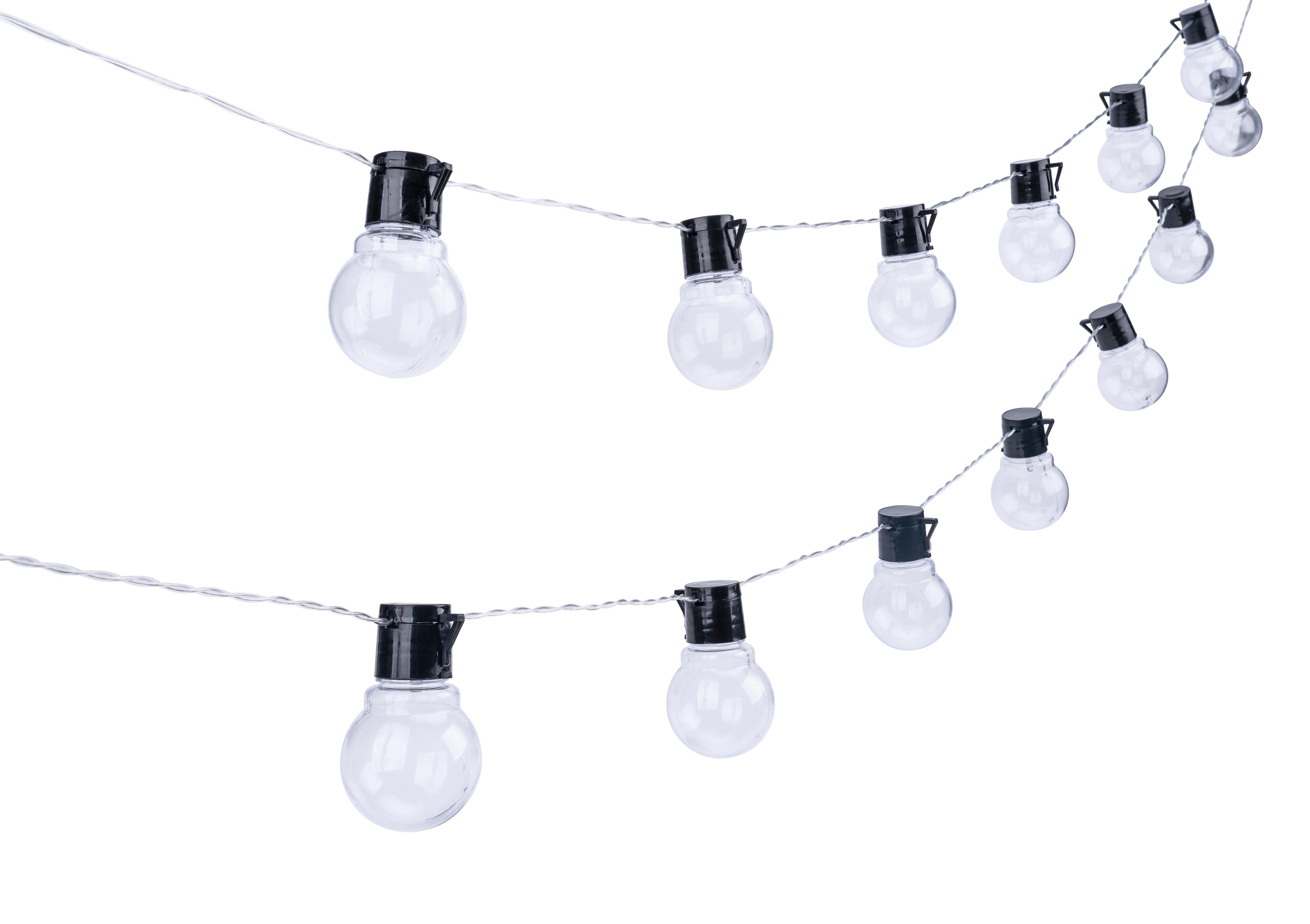 GUIRLANDE 20 BOULES SOLAIRES BLANC CHAUD MULTICOLORE L.5.8M