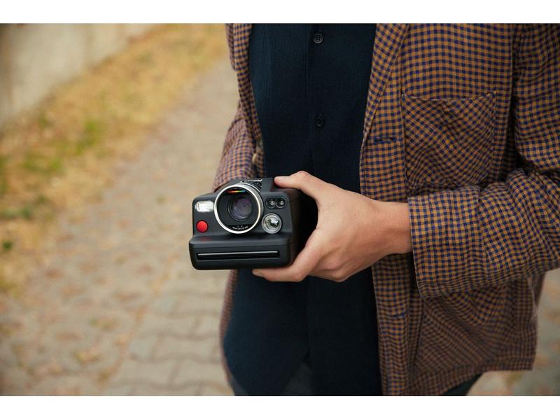 Polaroid Fotokamera I-2 Schwarz Analoge Sofortbildkamera mit integrierter manueller Bedienung