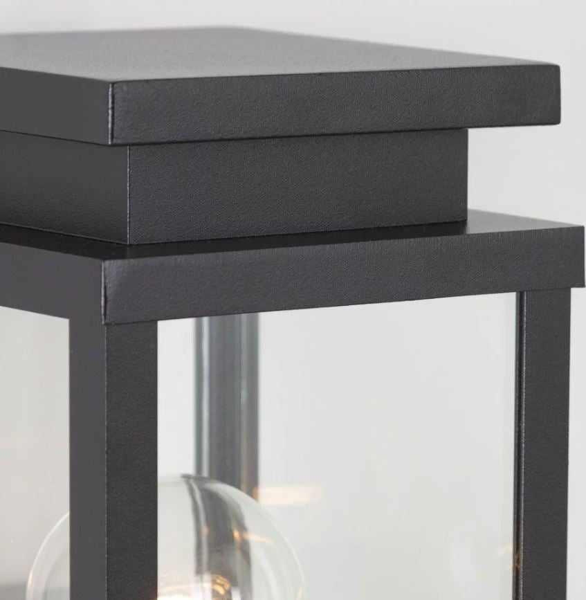 KS Verlichting wandlamp Boston zwart 16 x 12,7 x 26 cm