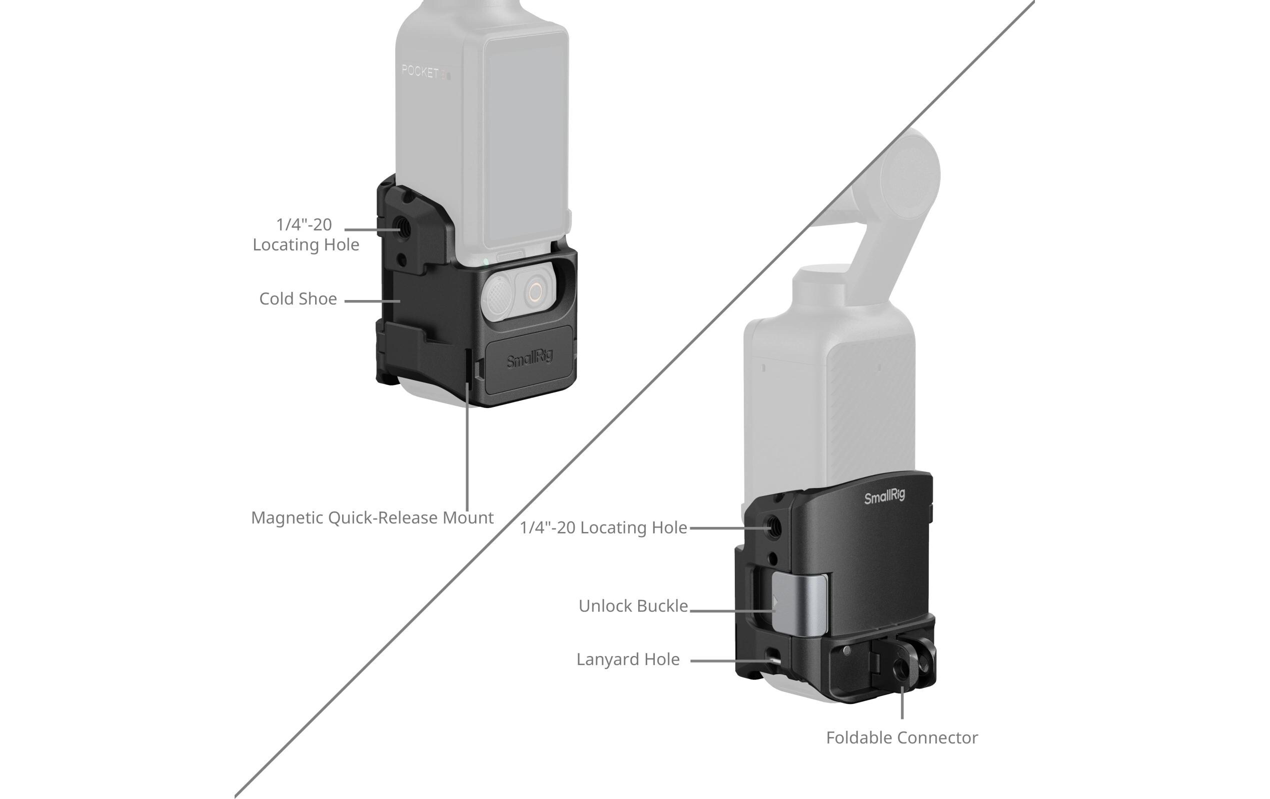 Cage DJI Osmo Pocket 3Kompaktes, robustes Cage für DJI Osmo Pocket 3