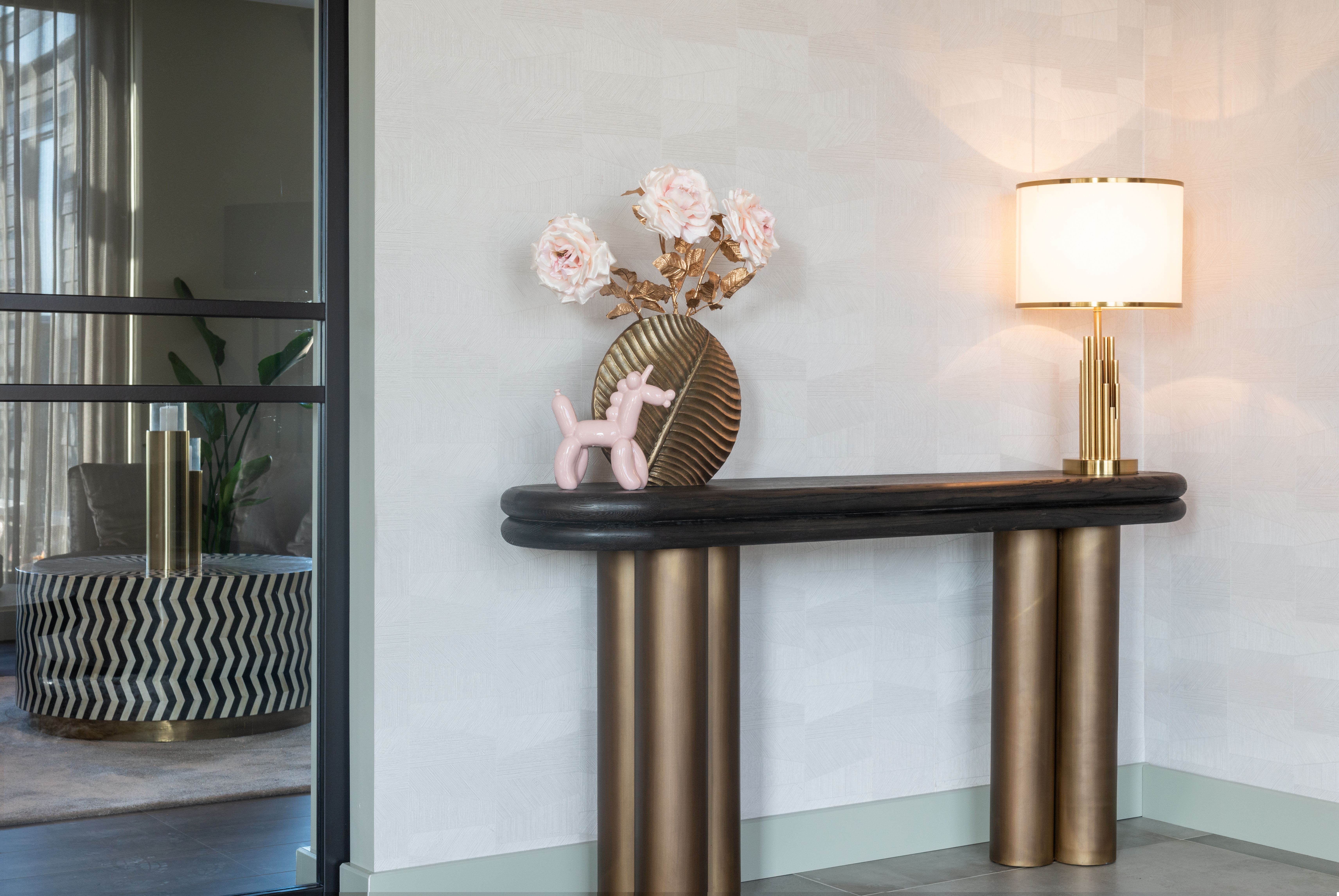 Wandtafel black rustic 210870 Macaron B160 x D38 x H85 cm