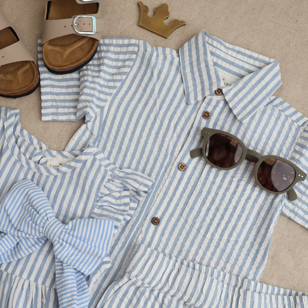 Køb THE NEW Siblings X Luksusbaby Blue Fog Striped Ojo Skjorte