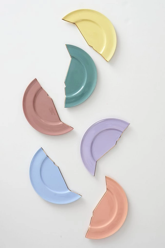 THE HALF PLATES sidetallerken i 6-pack