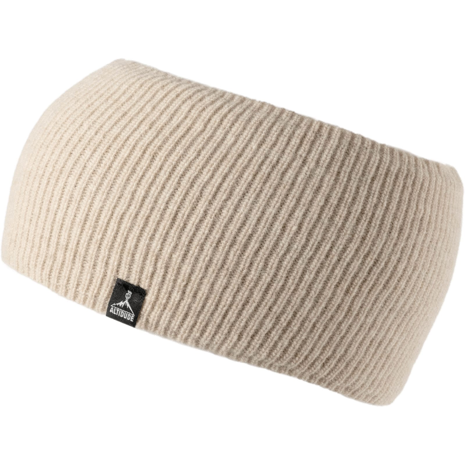 ALTIDUDE Merino Stirnband Hermit Ripp Strick Kopfband Ohren Schützer Lamm Wolle Farbe: sand