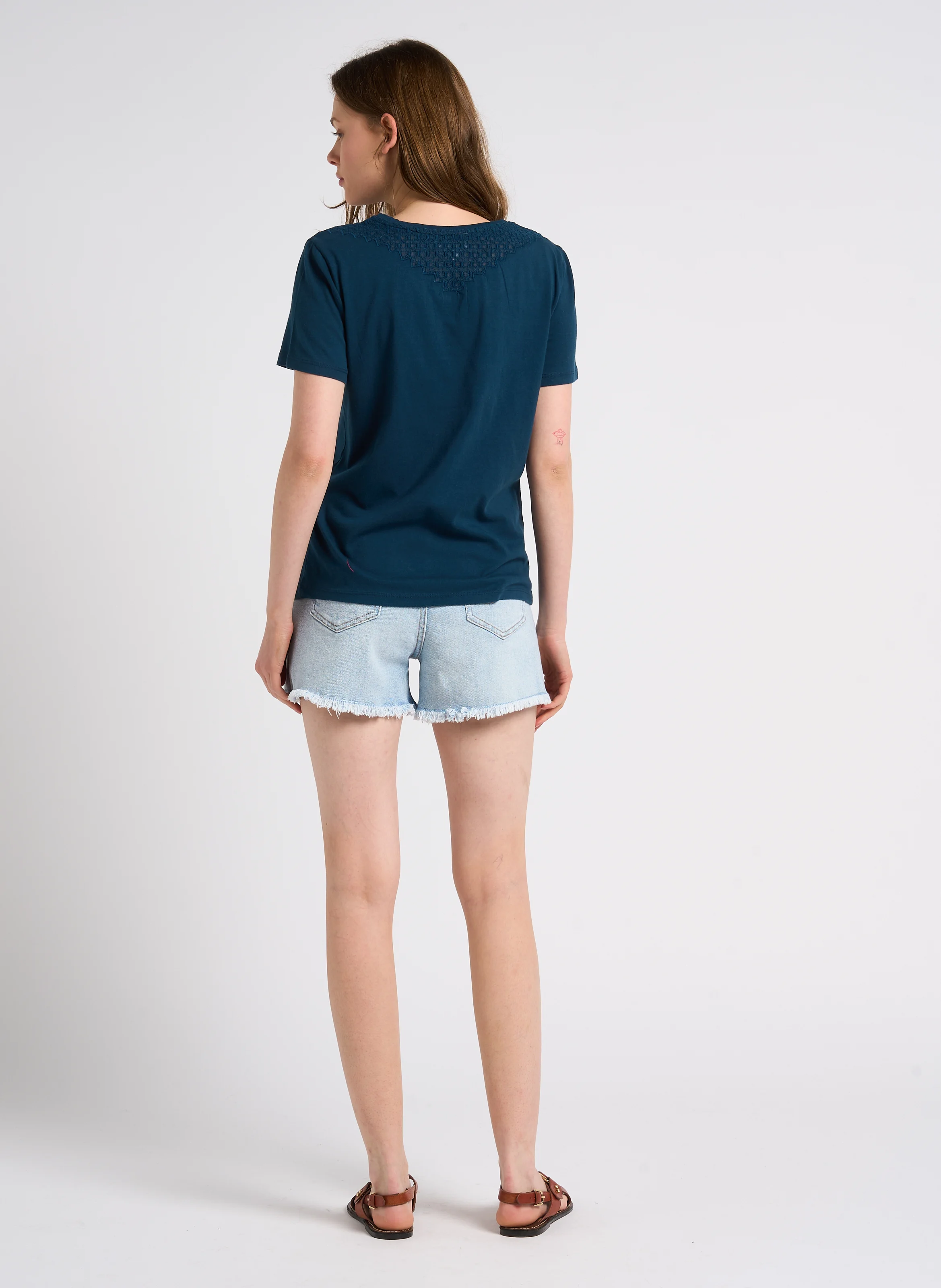 MARCO - Short denim en coton | Jean Délavé