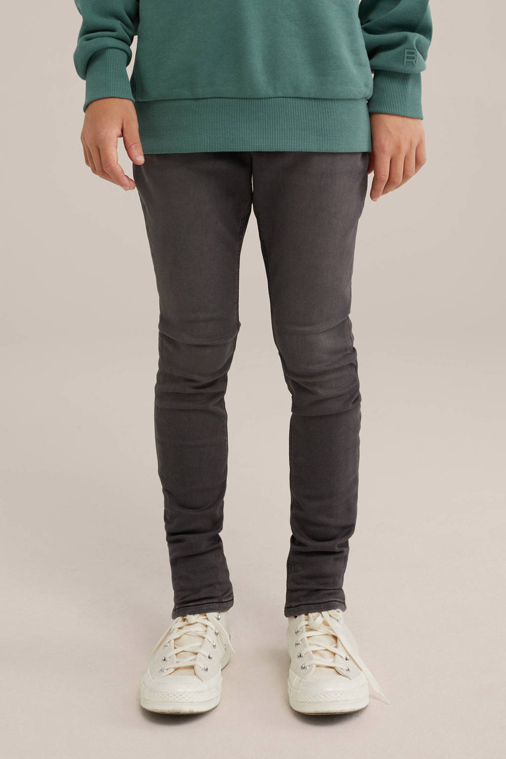 WE Fashion skinny jeans black faded