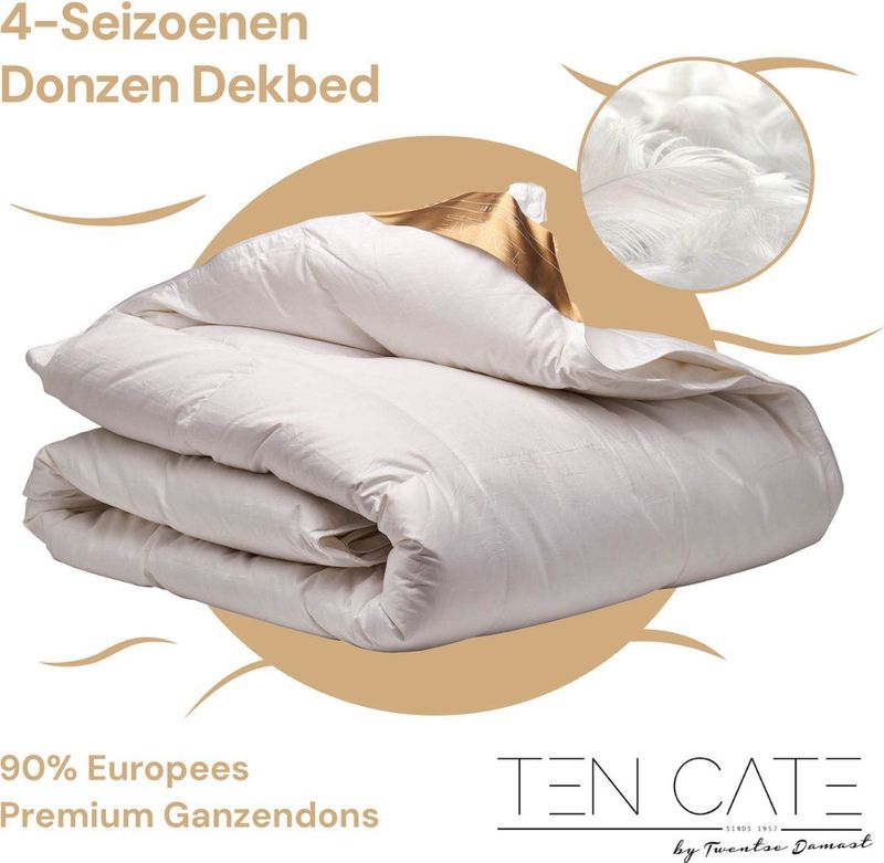 Ten Cate - 4-seizoenen Donzen Dekbed - 240x220 cm - 90% Ganzendons
