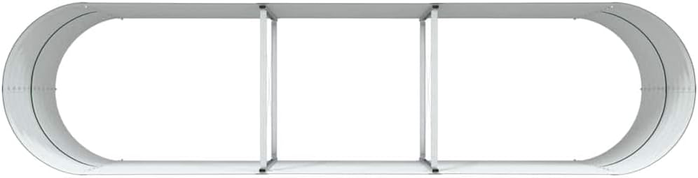 vidaXL Garten-Hochbeet Grün 320 x 80 x 81 cm Stahl, Stylischer Stahlblumenkübel, modernes Garten-Deko, minimalistische Hochbeet, robuster Outdoor-Gartenartikel für Terrassen