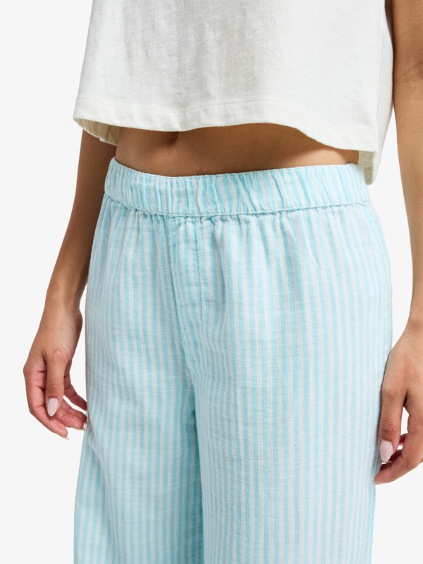 Sun Spell Pantalon taille élastique Blanc Femme