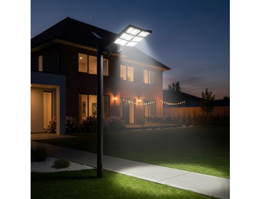 JORTAN TECH - Eclairage solaire Lampadaire solaire benz - 420 watts - 4560 led - 63500k