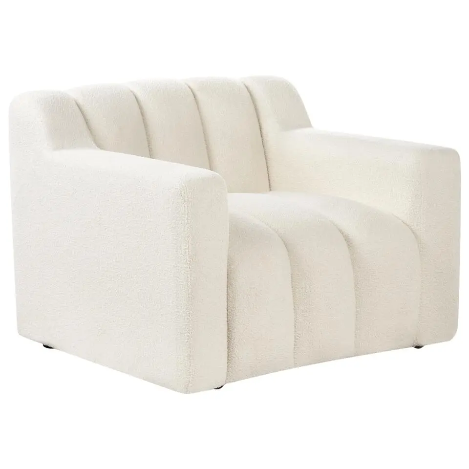 AGERUP - Fauteuil - Gebroken wit - Bouclé