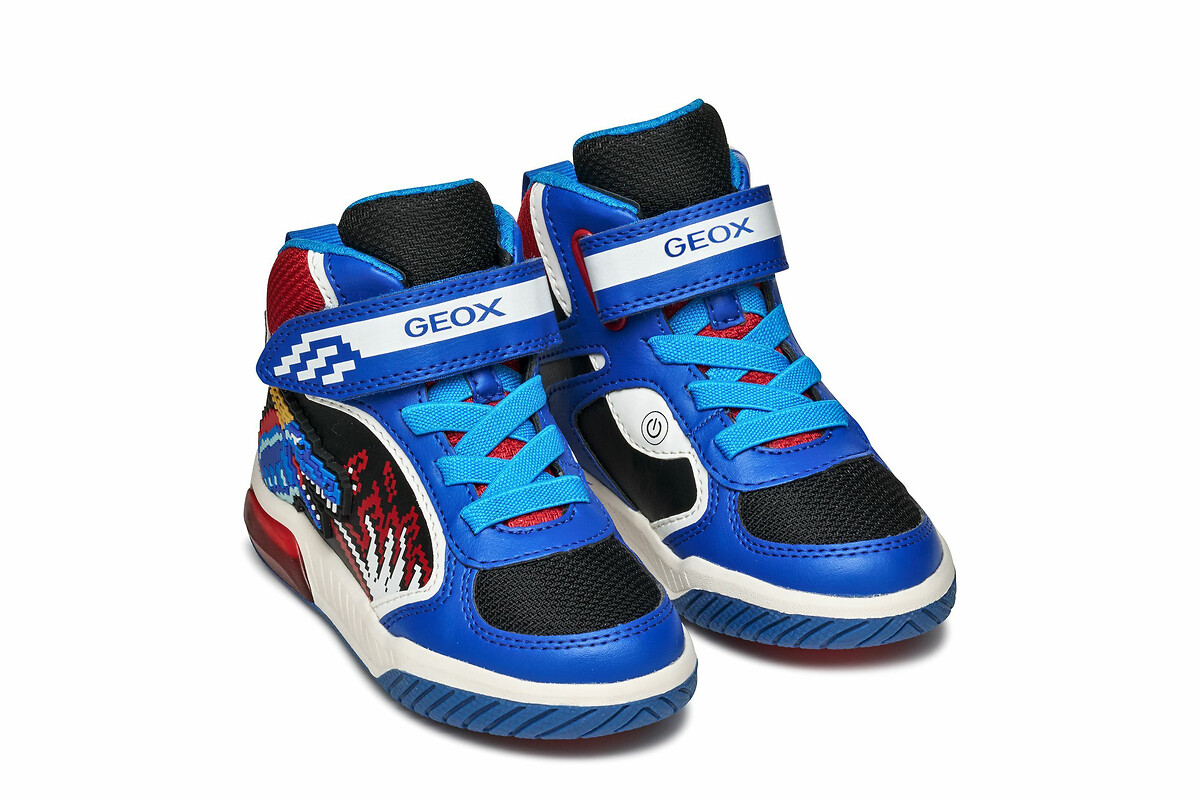GEOX<br>Tênis de cano alto respiráveis com tinta LED