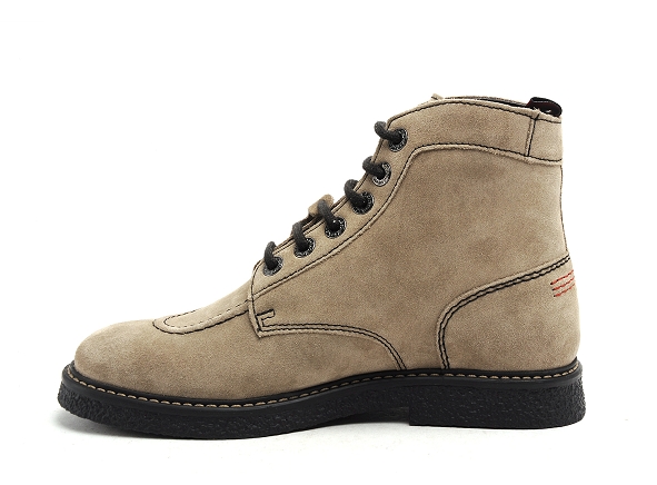 Kickers boots bottine plates femme kick legendary beige