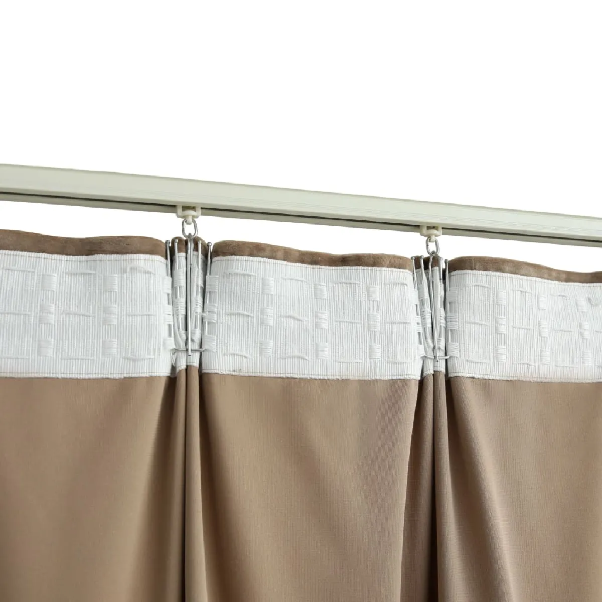 vidaXL Rideaux Occultants avec Crochets Velours Beige