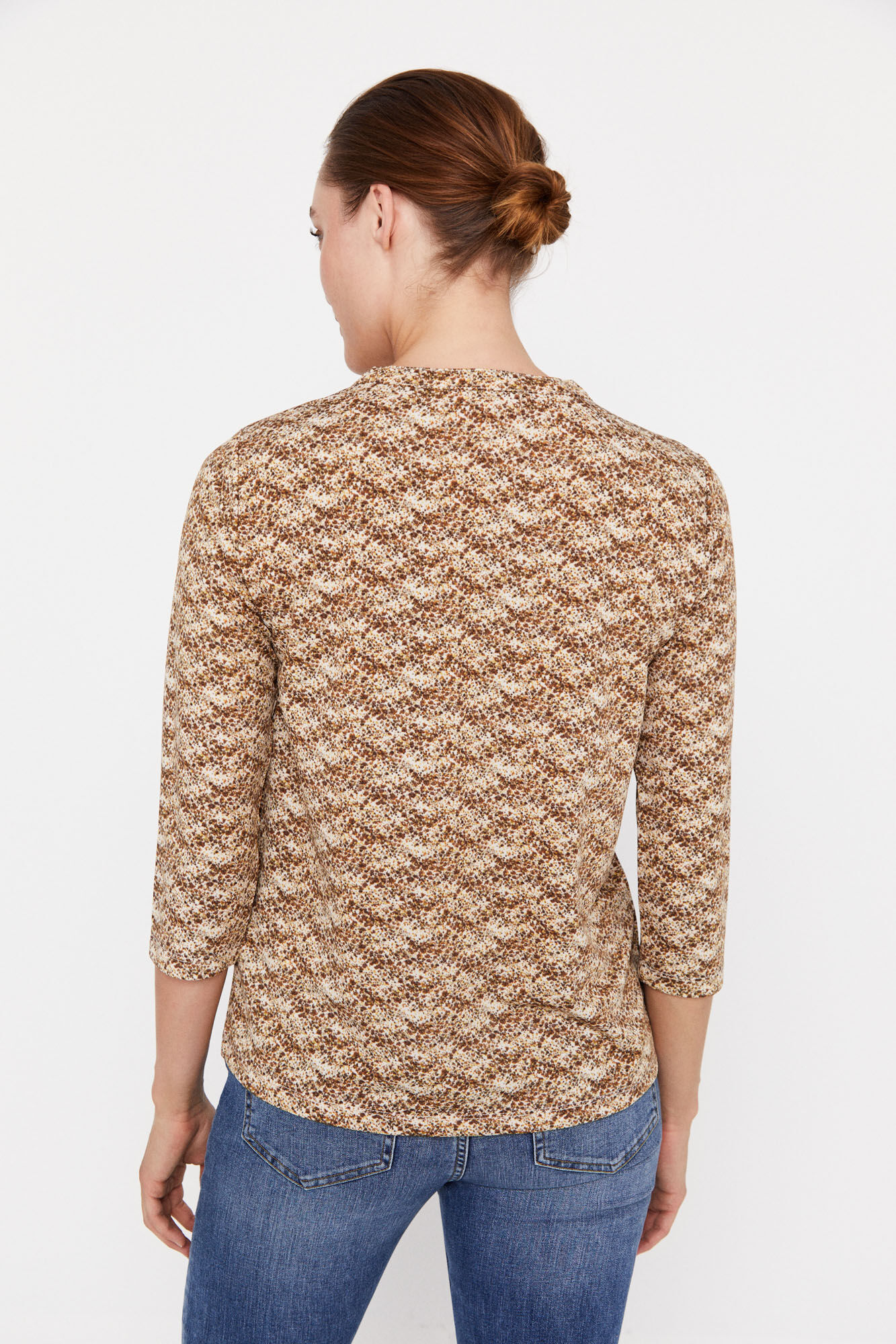 Blusa de malha plissada - Bege