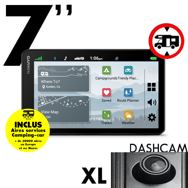 GPS Garmin CAMPERCAM 795 avec DASHCAM