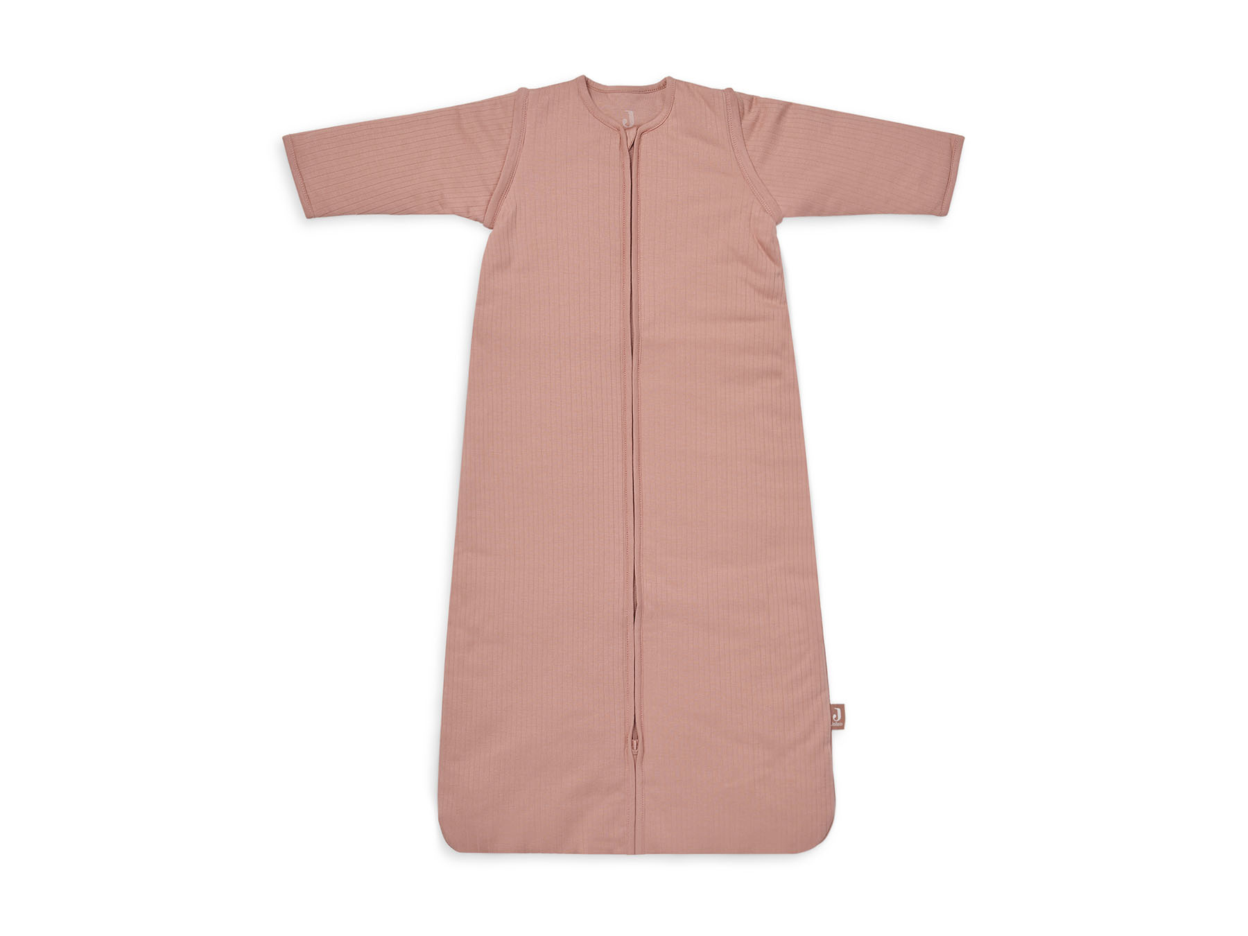 Jollein Jollein Slaapzak 110 cm basic stripe rosewood met afritsbare mouw
