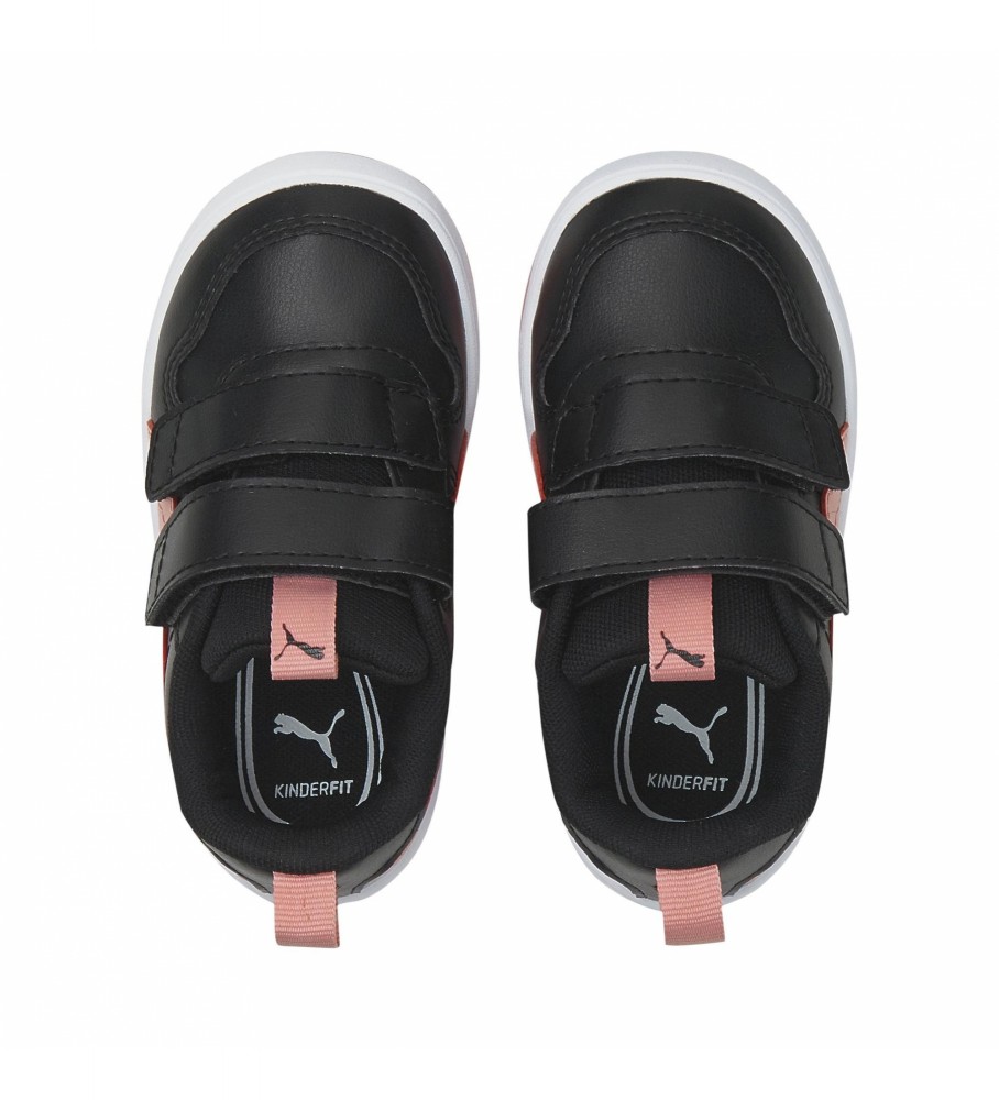 Tênis Puma Multiflex SL V Inf, preto e rosa