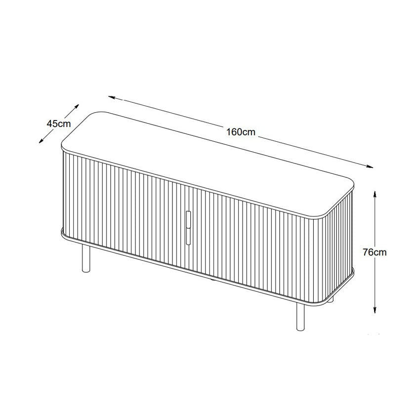 by fonQ Splinted Dressoir - Smoked Eiken
