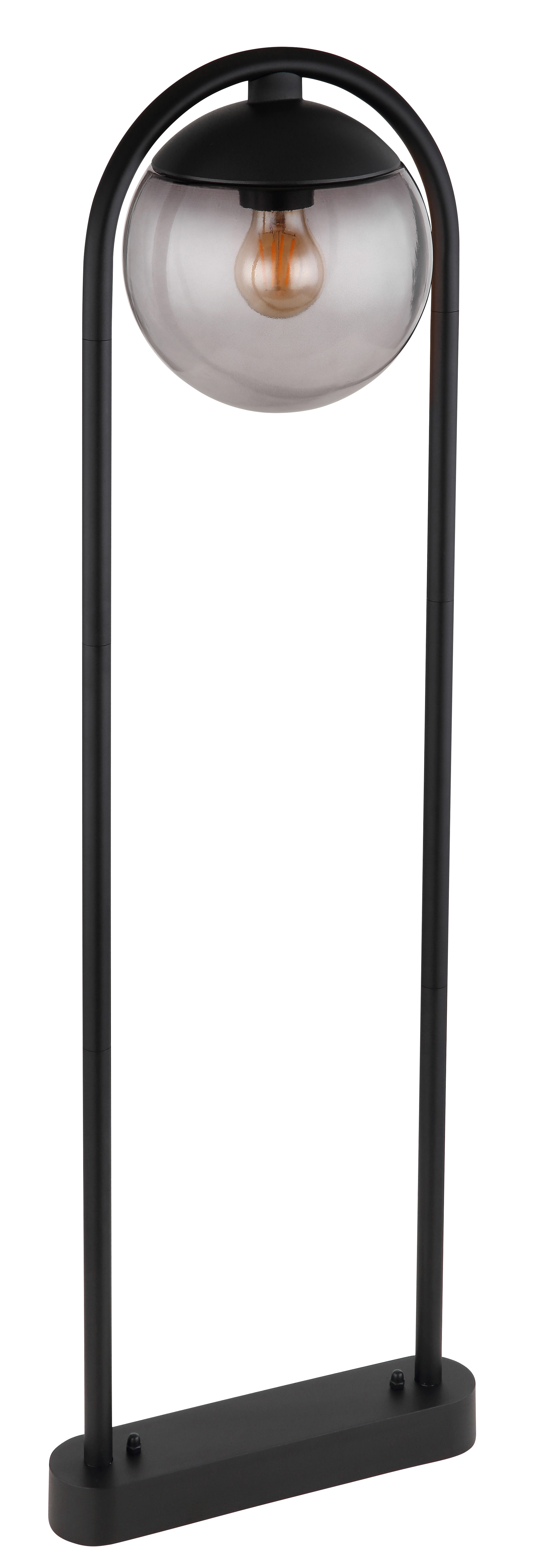 GLOBO Retrofit Wegeleuchte MICHAEL 100 cm schwarz /rauchfarbig