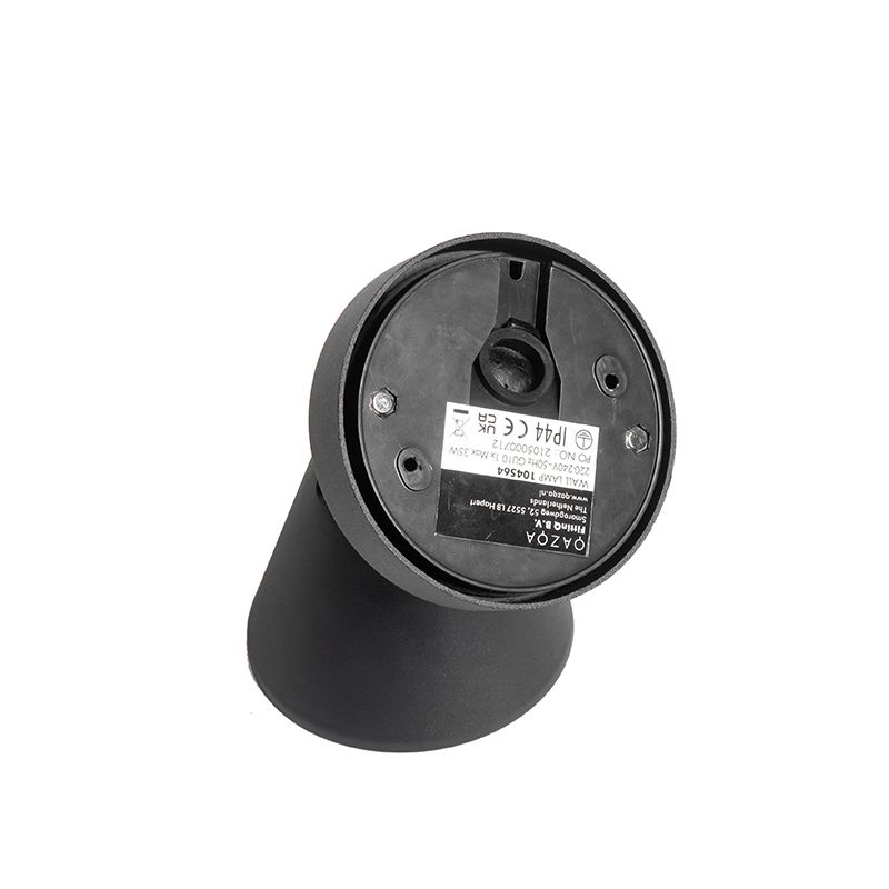Moderne buiten wandlamp zwart IP44 verstelbaar - Ciara