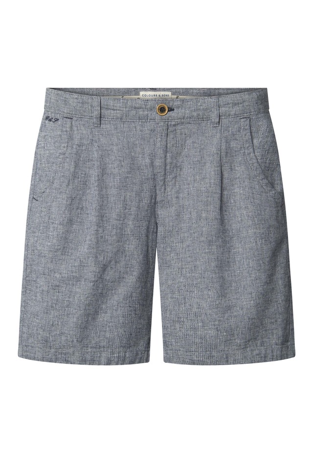 colours & sons Leinenhose »colours & sons Shorts Linen Blend Check«