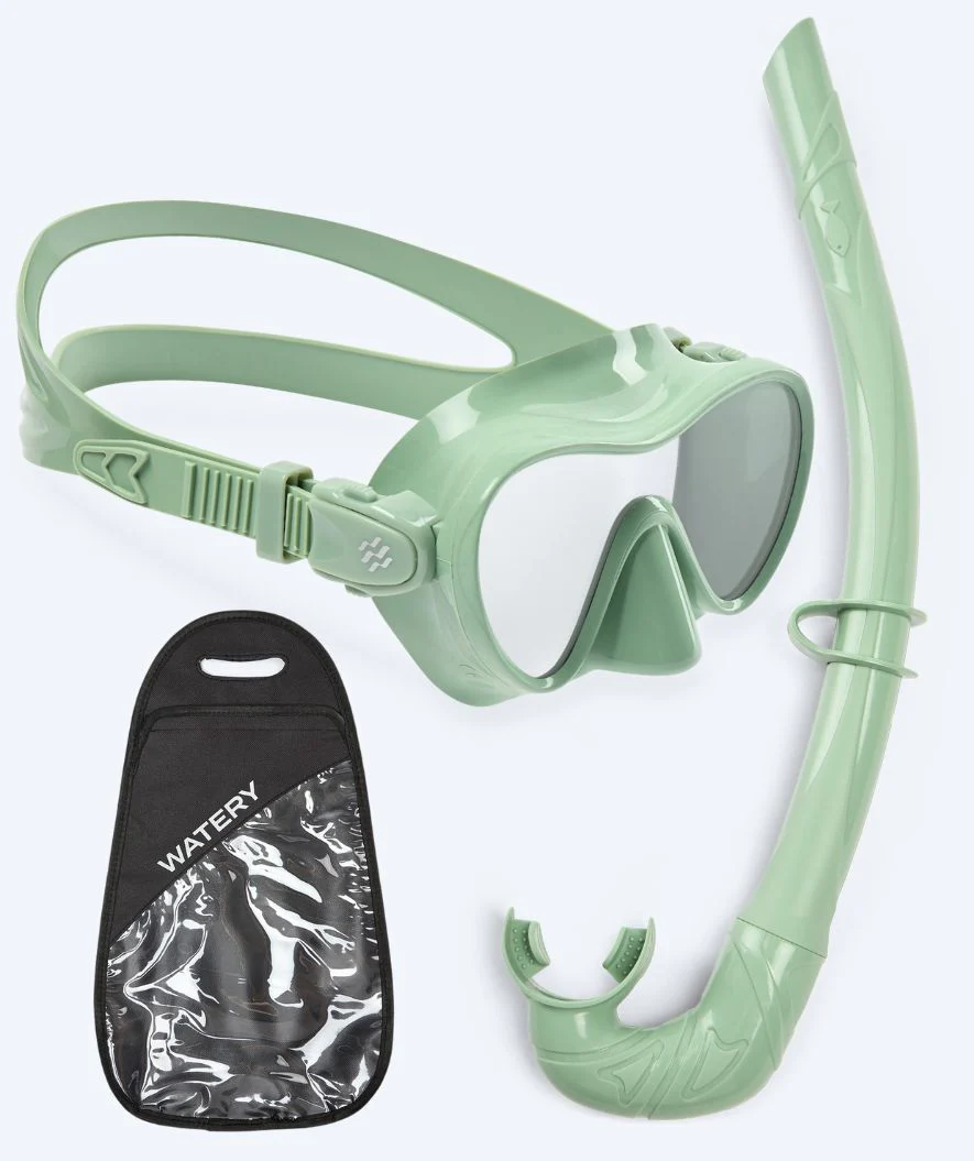 Watery Combo snorkelsæt til børn - Cliff - Grøn