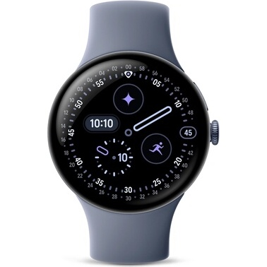 Montre connectée Google Pixel Watch 4 45 mm Bluetooth Gris satiné avec bracelet sport fluoroélastomère Gris Quartz