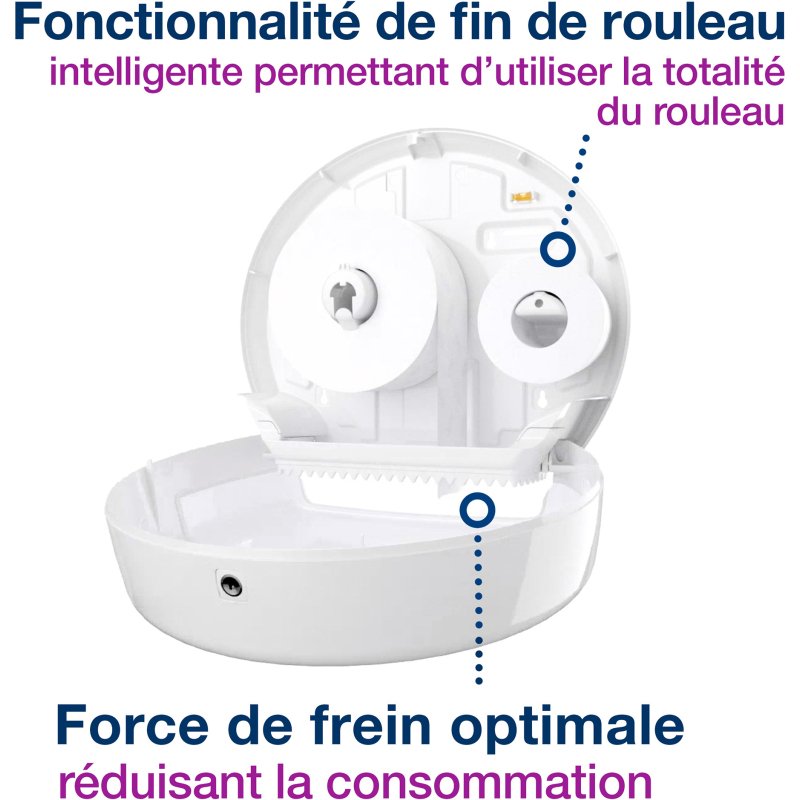Distributeur pour papier toilette rouleau mini-Jumbo Tork T2