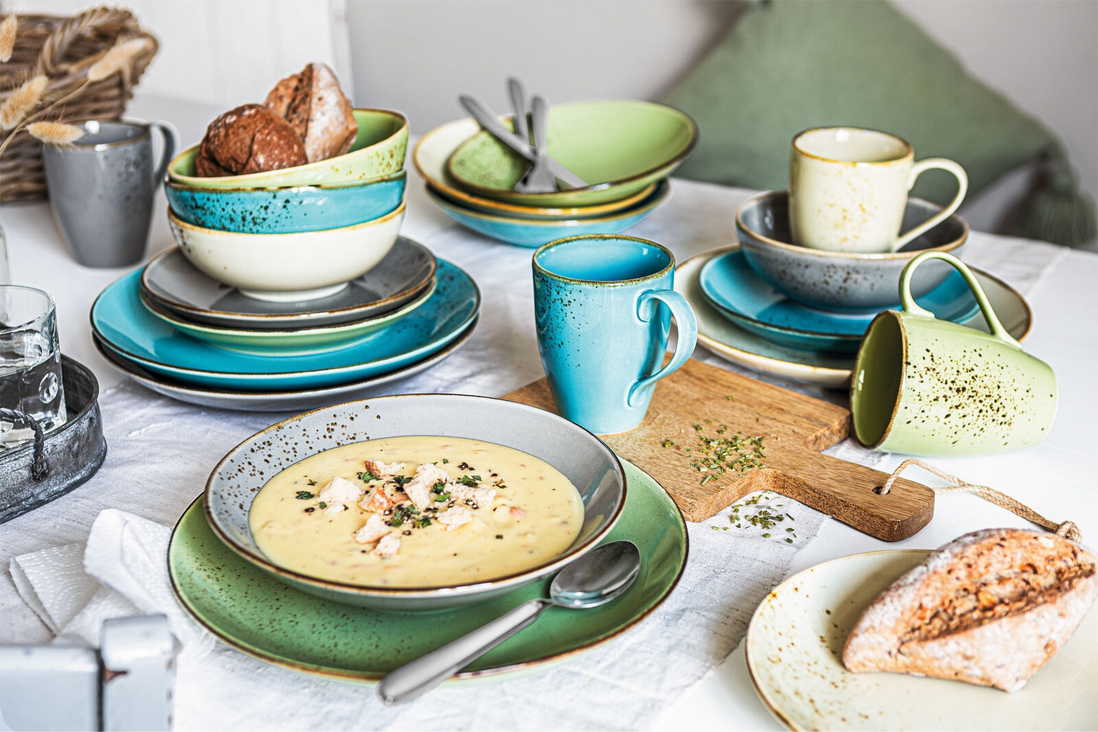 CreaTable Kombiservice NATURE COLLECTION 20-teilig mehrfarbig