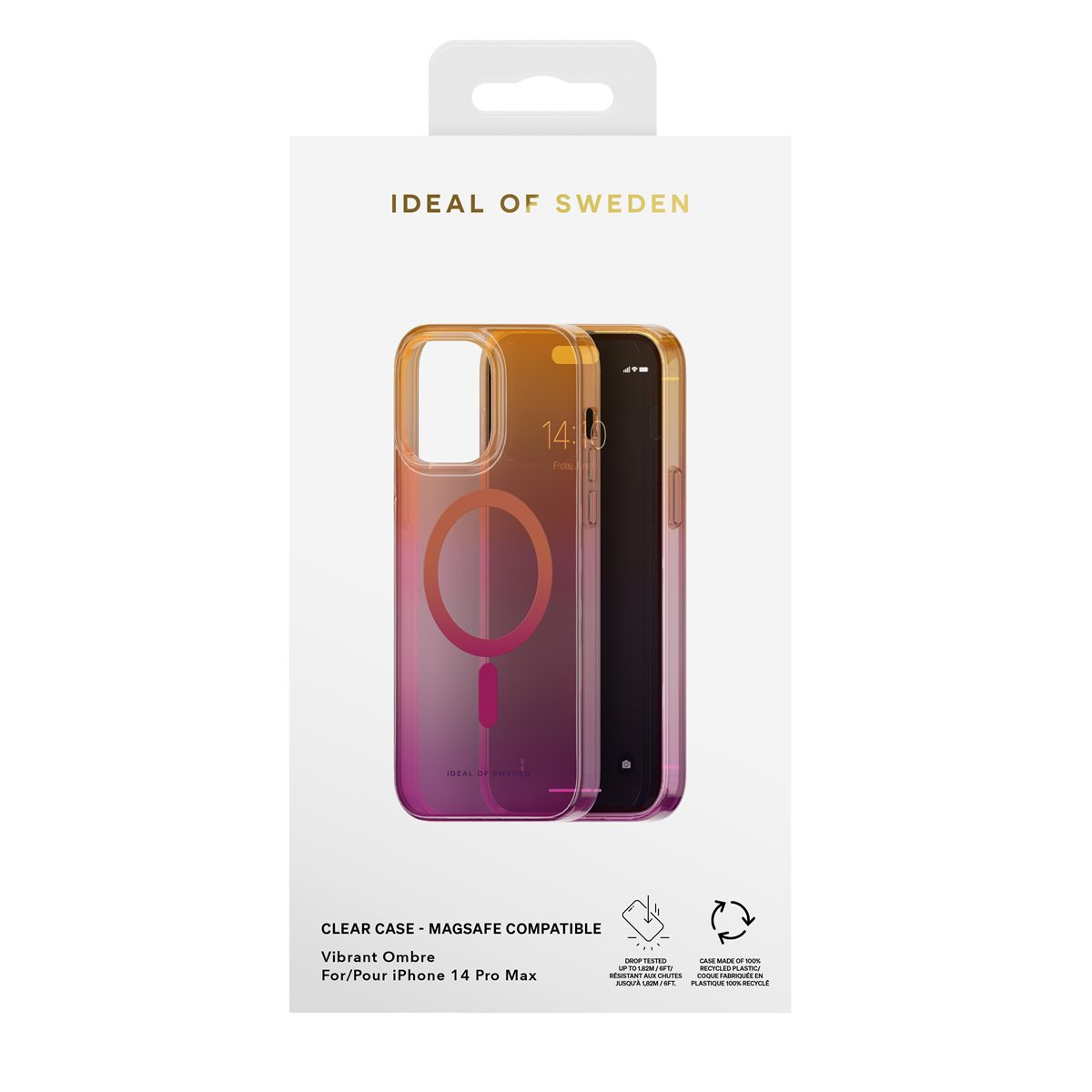 iPhone 14 Pro Max MagSafe Hardcase Hülle Clear Case Recycled (IDCLCMS23-I2267P-466) - Vibrant Ombre