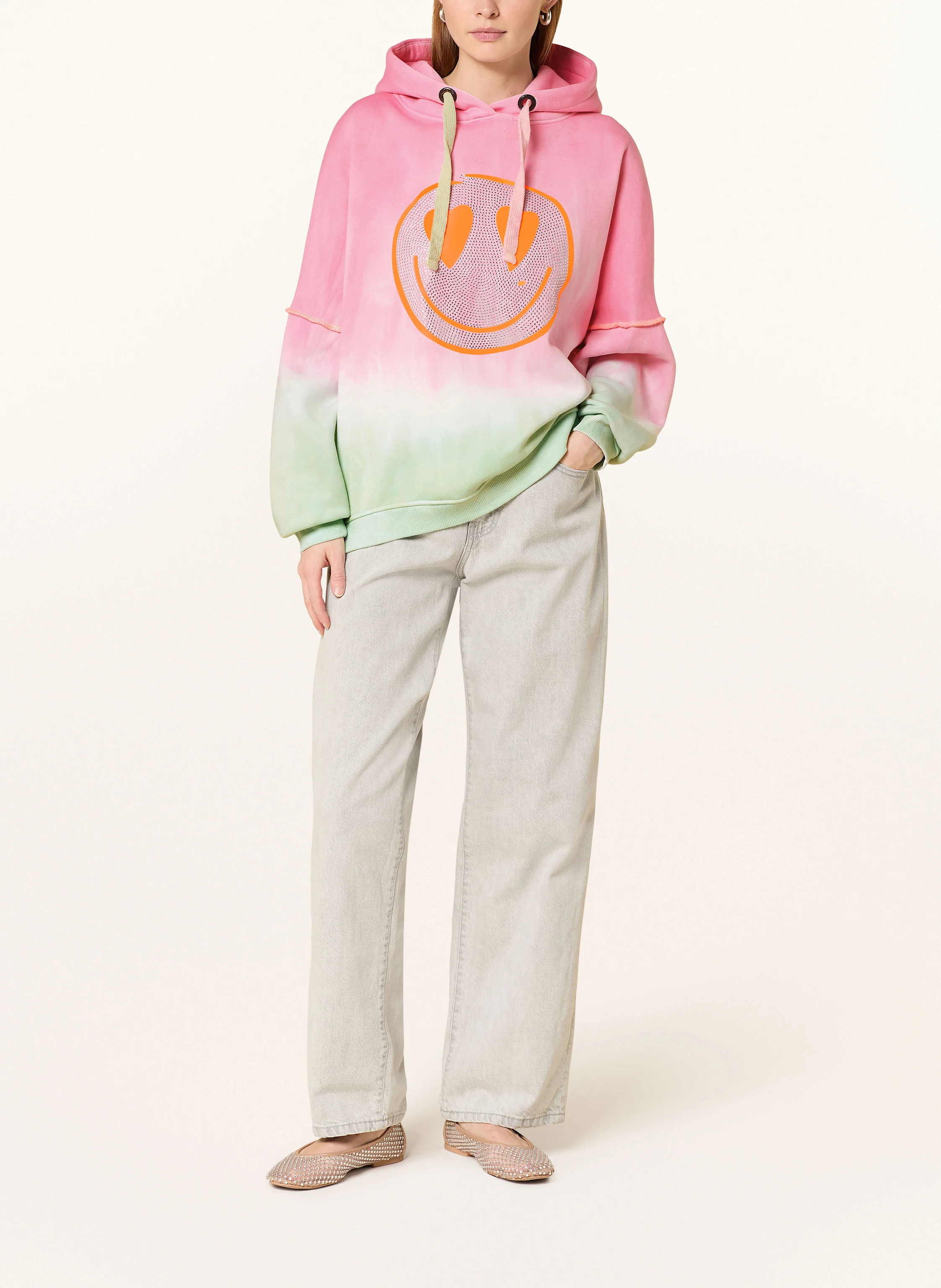 miss goodlife Hoodie mit Schmucksteinen