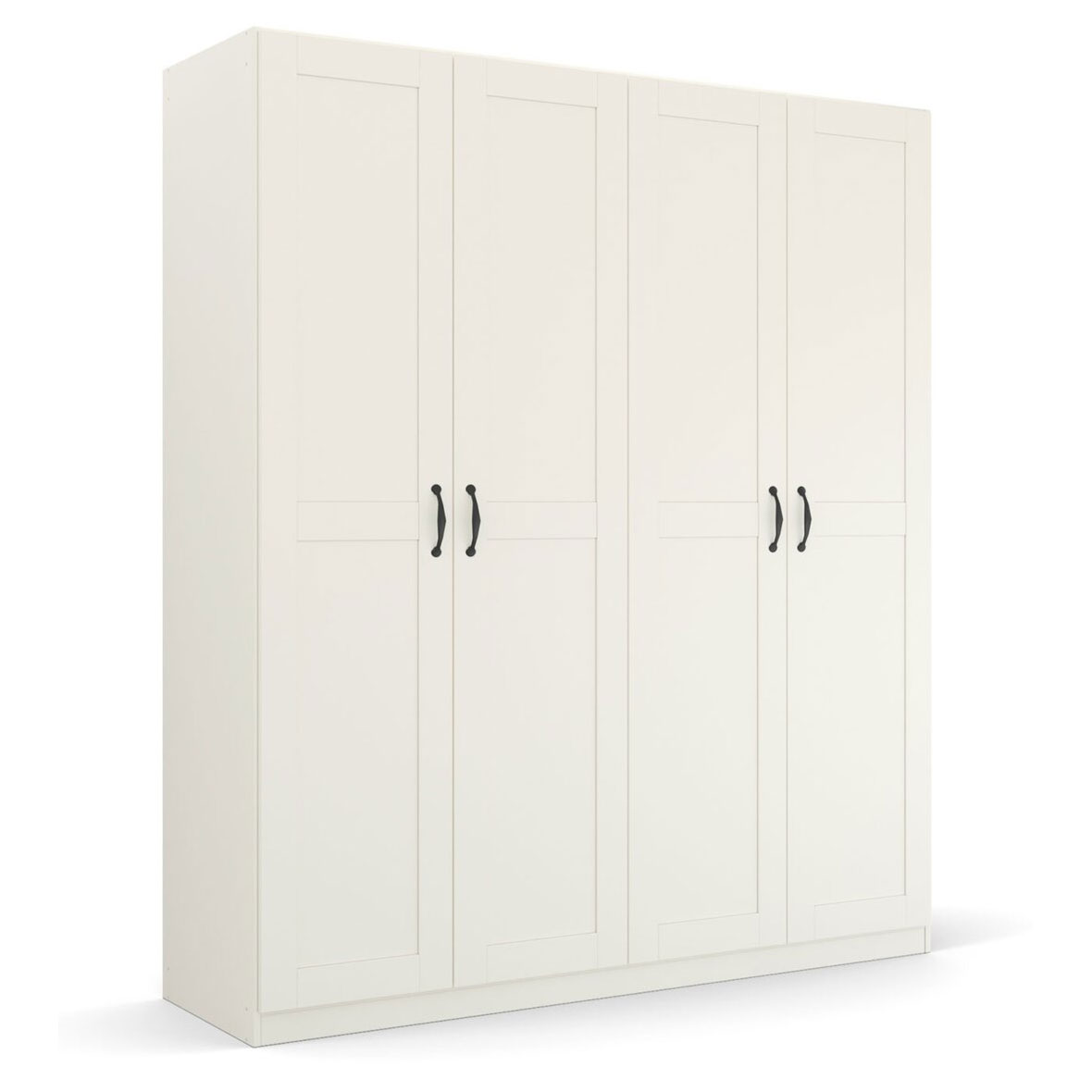 Drehtürenschrank - alpinweiß - 4 Türen - 181 cm