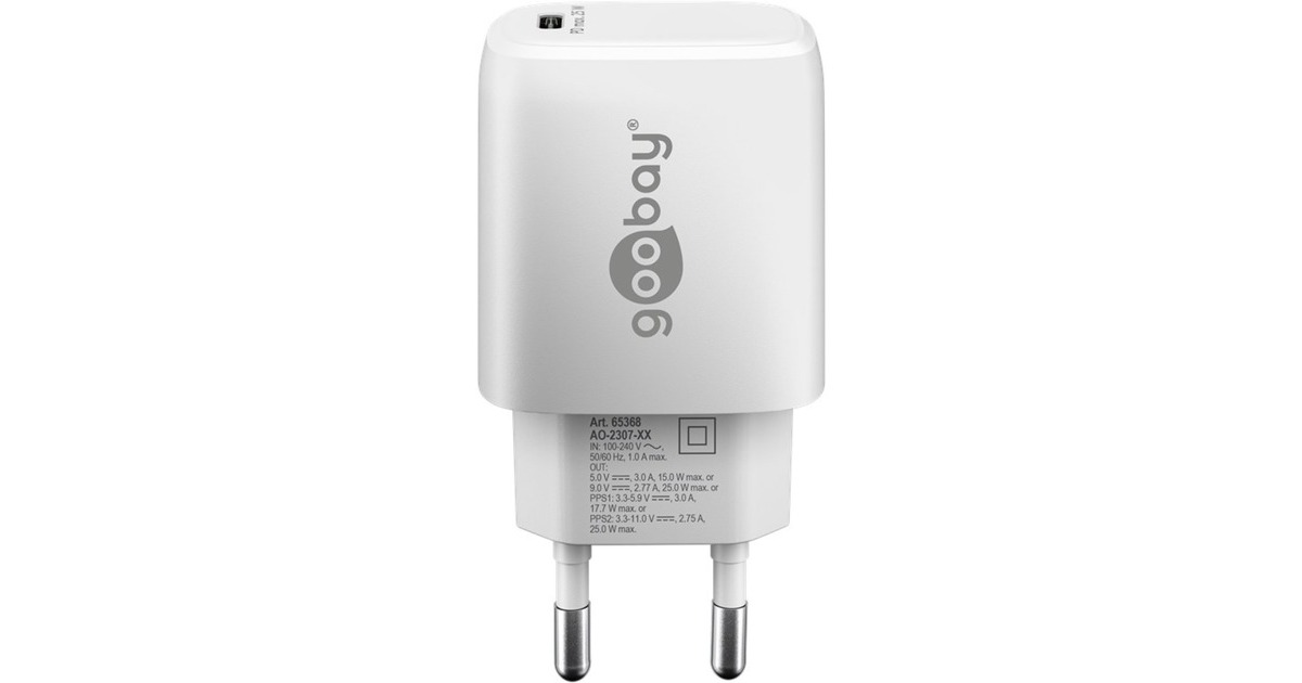 goobayUSB-C PD GaN snellader (25 W)  (Wit)
