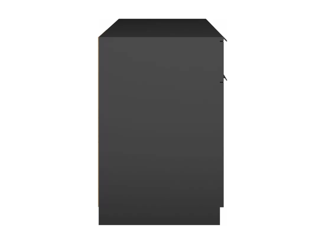 Bureau noir 100x50x75 cm bois d'ingénierie