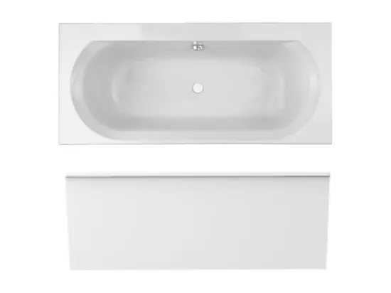 Pack baignoire droite 170 x 75 JACOB DELAFON Elise + tablier en niche + vidage