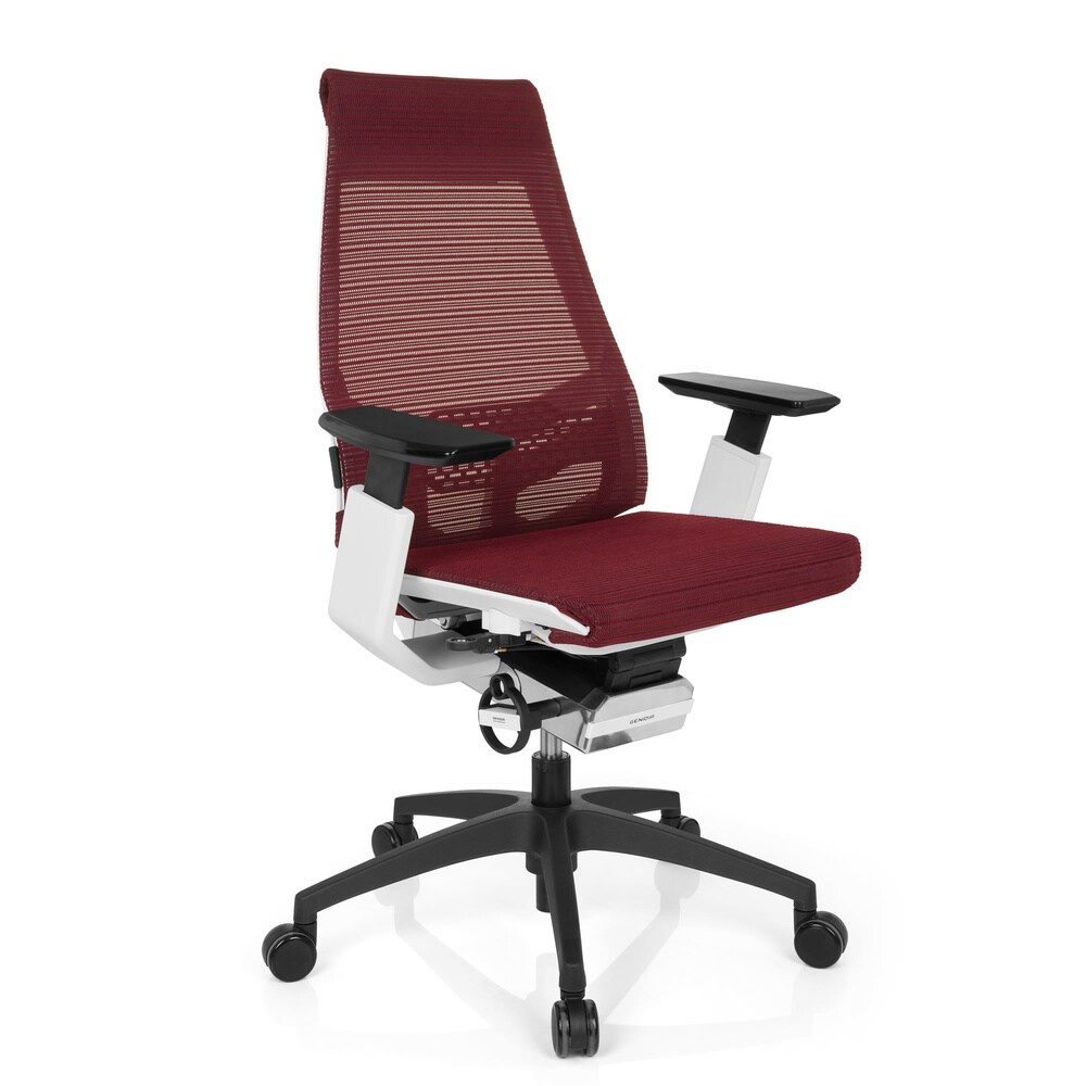 Profi Bürostuhl GENIDIA SMART WHITE Netzstoff mit Armlehnen hjh OFFICE