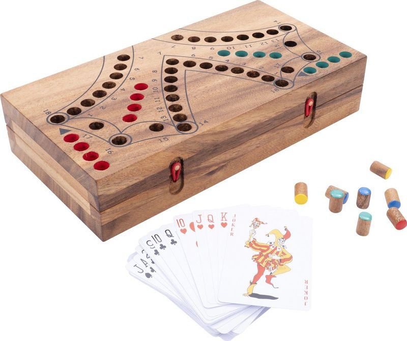 Engelhart - Traditioneel Canadees Bordspel - Houten Spelbord - Voor 2 tot 4 Spelers