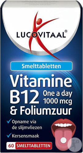 Lucovitaal Vitamine B12 & Acide Folique Complément Alimentaire 60 Comprimés Fondants