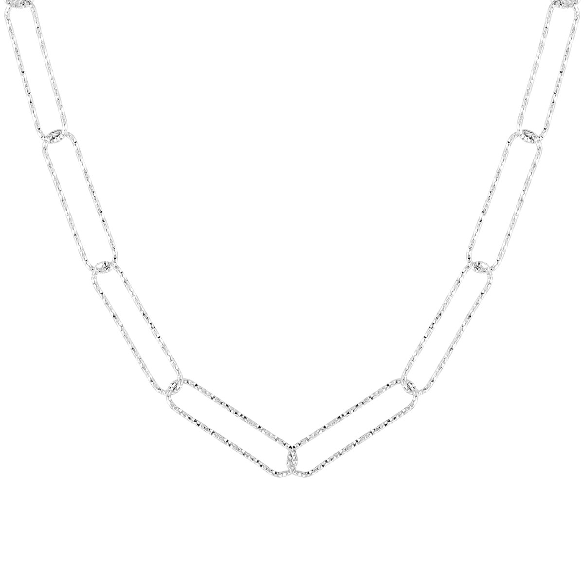 Collier argent 925 40 à 45 cm, maillons ciselés