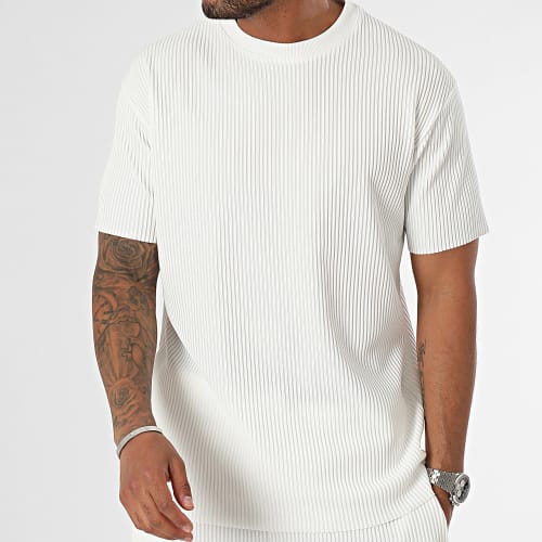 Ensemble Tee Shirt Et Pantalon Jogging Blanc