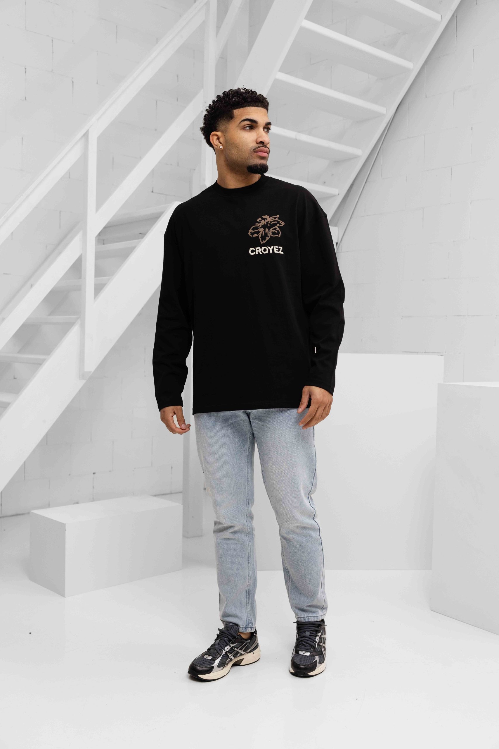 Croyez Gardener Longsleeve T-Shirt Heren Zwart