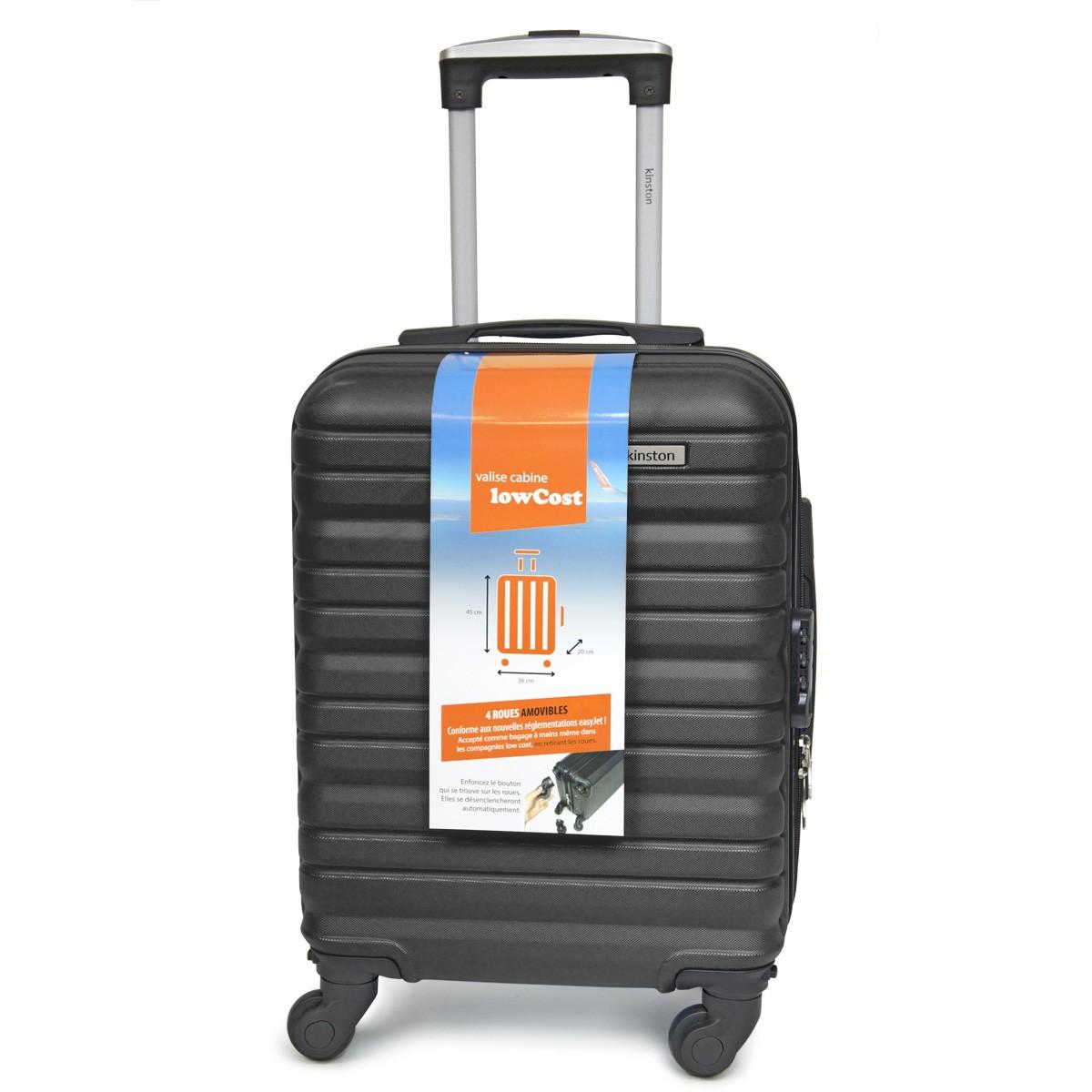 VALISE CABINE KINSTON NOIRE 50X36X20CM